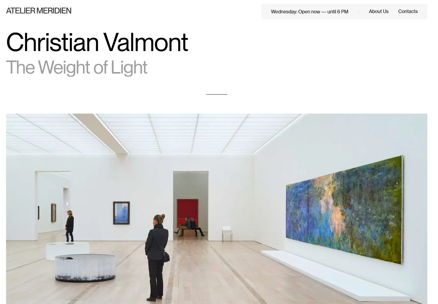 Atelier Meridien: a desktop capture of the original website.