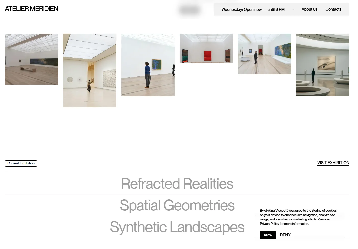 Atelier Meridien: an editorial detail from the original website.