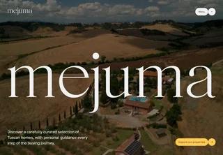Mejuma Tuscany: a desktop capture of the original website.